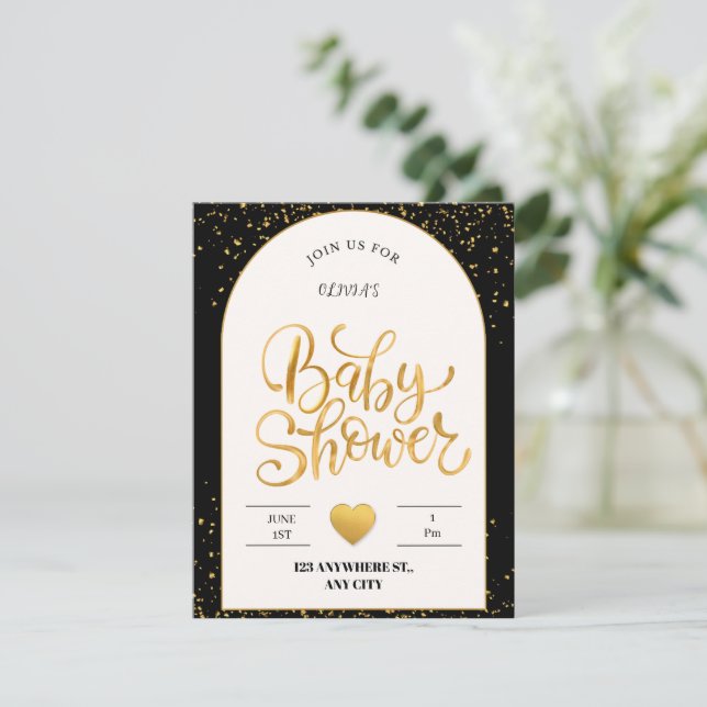 Sweet Beginnings: Minimalist Baby Shower  Note Card (Standing Front)