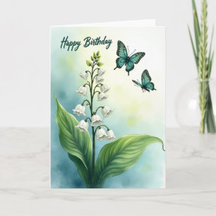 Sweet Bell Flower Birthday Card