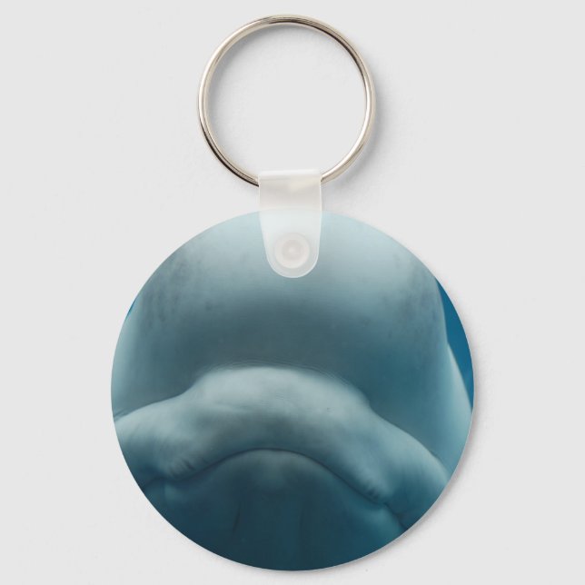 Sweet Beluga Whale  Keychain (Front)