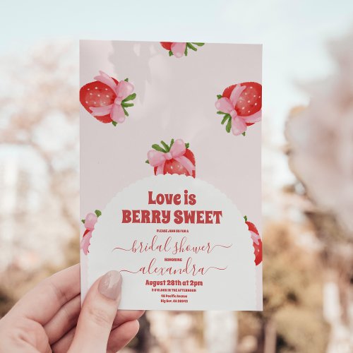 Sweet berries bridal shower invitation