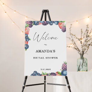 Sweet berries - bridal shower welcome sign