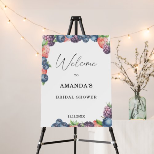 Sweet berries _ bridal shower welcome sign
