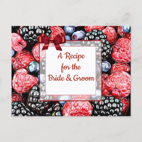 Sweet Berries Wedding Recipe Card