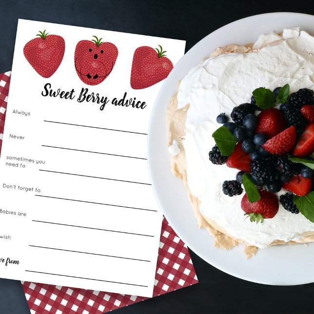 Sweet berry advice baby shower game  (Creator Uploaded)