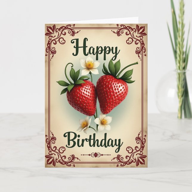 Sweet Berry Blossom Card (Front)