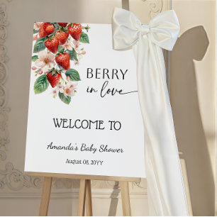 Sweet Berry in Love Strawberry Bridal Shower Foam Board