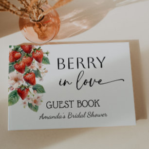 Sweet Berry in Love Strawberry Bridal Shower Guest Book