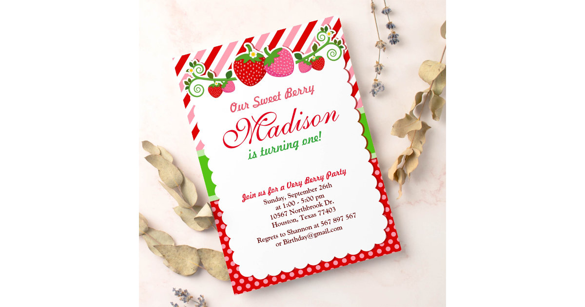 Strawberry BABY Shower Party Printable Package & Invitation, Girl Baby  Shower Decorations, Strawberry Party Decor, Berry Baby Shower Invites 