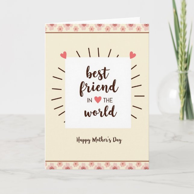 Sweet Best Friend Mothers Day Card (Front)