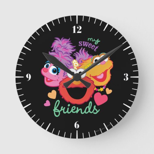 Sweet Best Friends Characters Round Clock