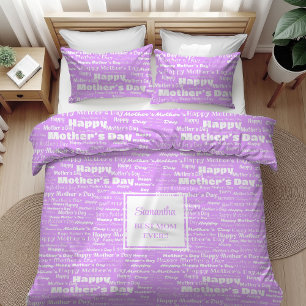 Sweet Best Gift for Mother Hand Lettering Duvet  