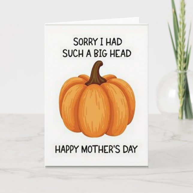 Sweet Big Head Mothers Day Card (Front)