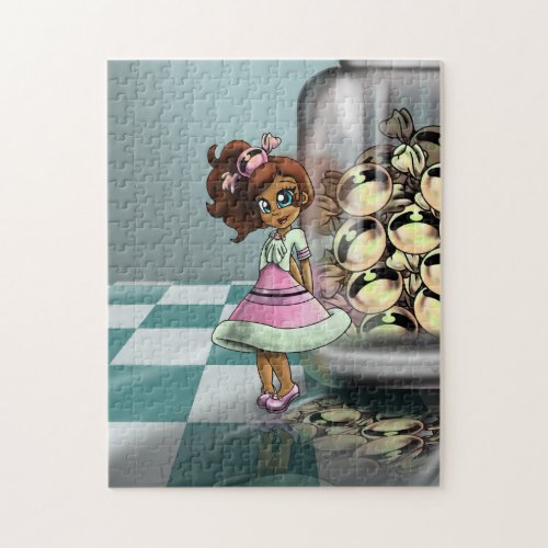 Sweet Biracial Girl Jigsaw Puzzle