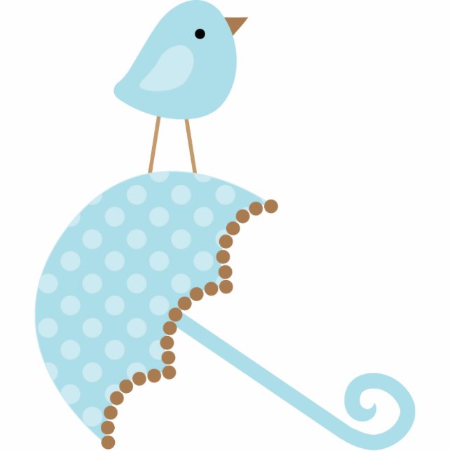 Sweet Bird Baby Shower Cake Topper Statuette (Front)