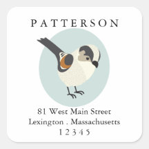 Sweet Bird Feathered Friend Return Address Label