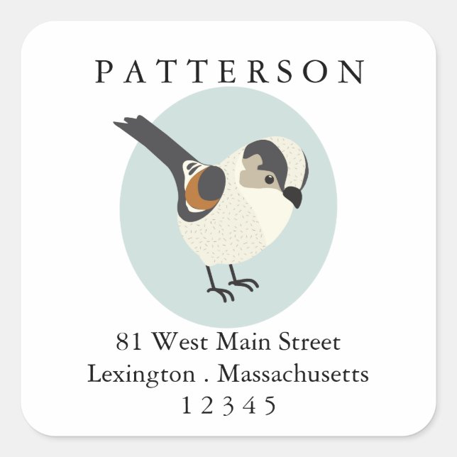 Sweet Bird Feathered Friend Return Address Label (Front)