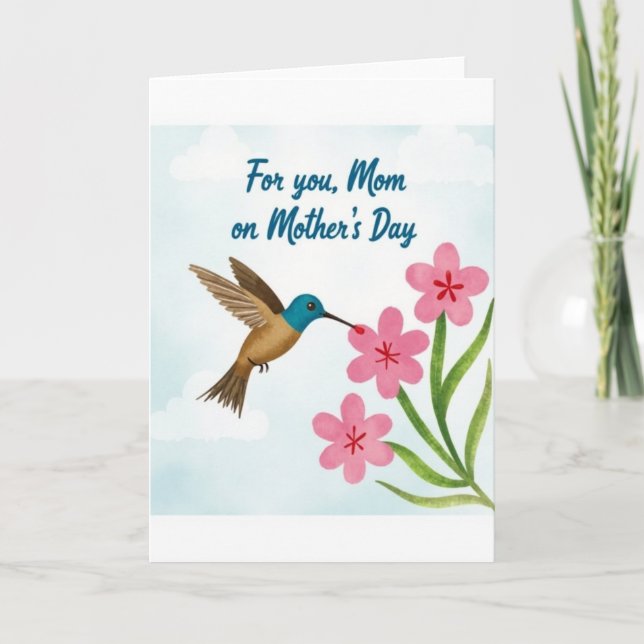 Sweet Bird Floral Mothers Day Card (Front)