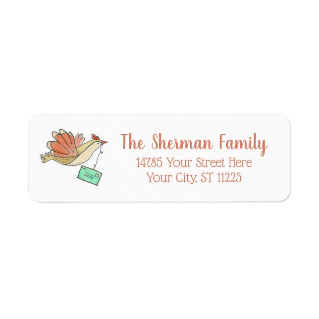 Sweet Bird Return Address Label (Front)