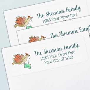 Sweet Bird Return Address Label
