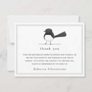 Sweet Bird - Simple Elegant Funeral Thank You Note Card