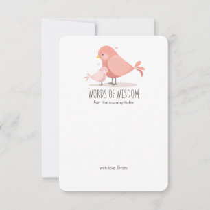 Sweet Birdie Baby Girl New Mom Advice Insert
