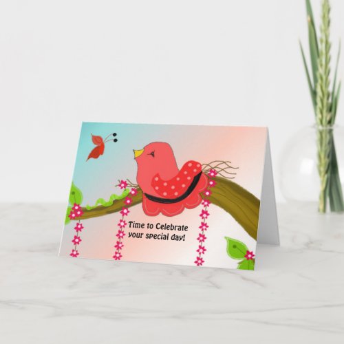 Sweet Birdie Birthday Greeting Card