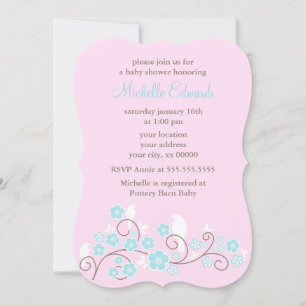 Sweet Birds and Floral Invitation