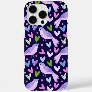 sweet birds and hearts design iPhone 16 pro max case