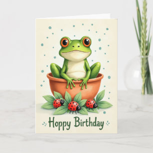 Sweet Birthday Amphibian Pot Card