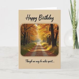 Sweet Birthday Autumn Path Card