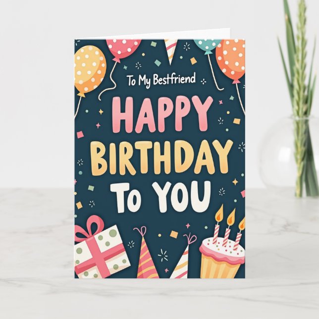 Sweet Birthday Balloons Card (Front)