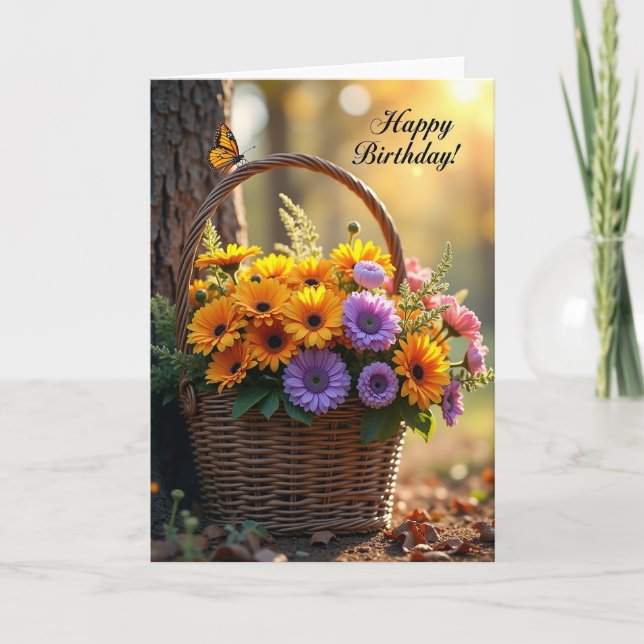 Sweet Birthday Basket Card (Front)