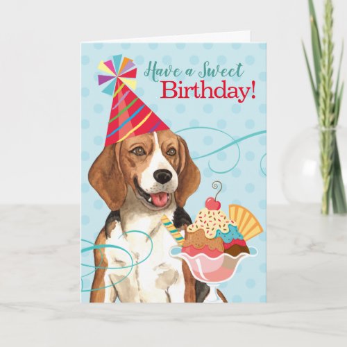 Sweet Birthday Beagle Card