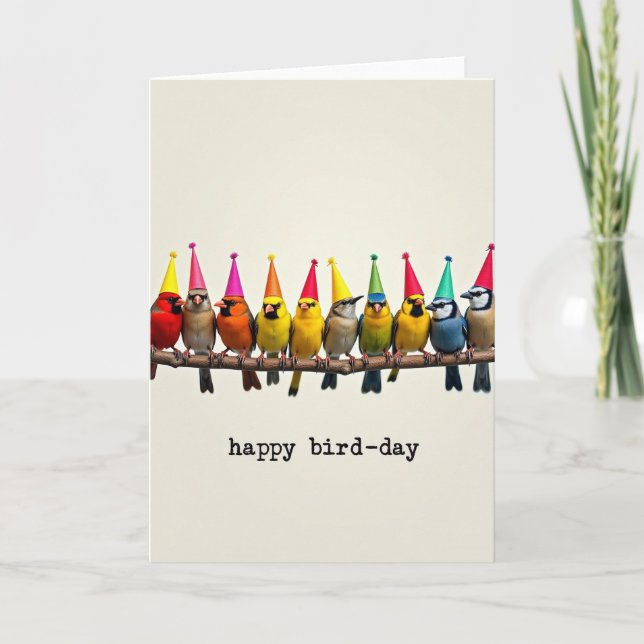 Sweet Birthday Bird Row Card (Front)