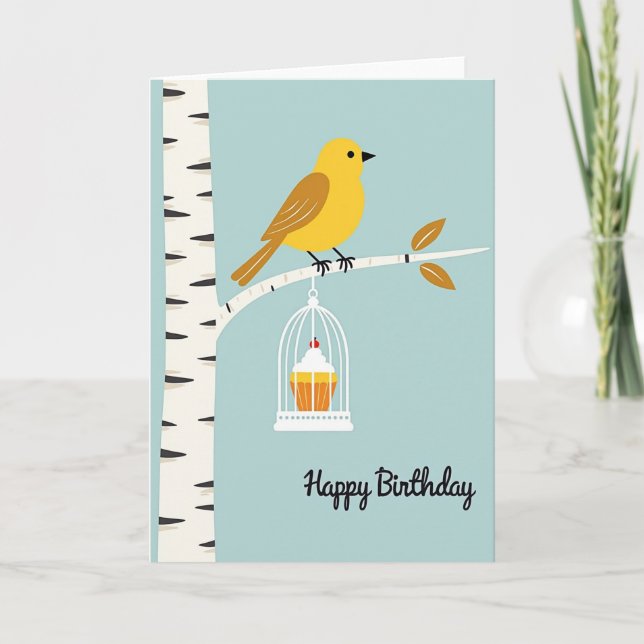 Sweet Birthday Birdcage Card (Front)