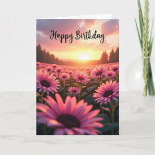 Sweet Birthday Blossom Sunset Card