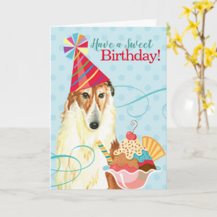 Sweet Birthday Borzoi Card