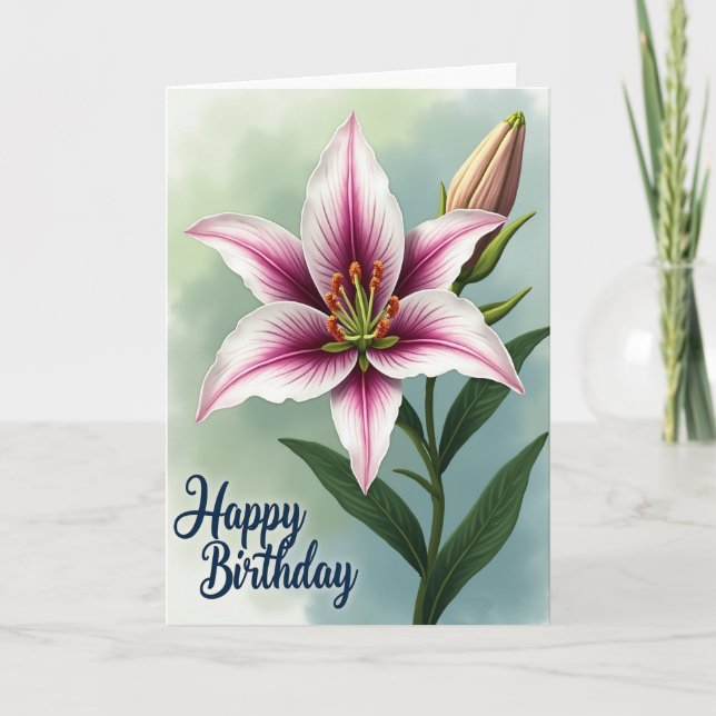 Sweet Birthday Botanical Bloom Card (Front)