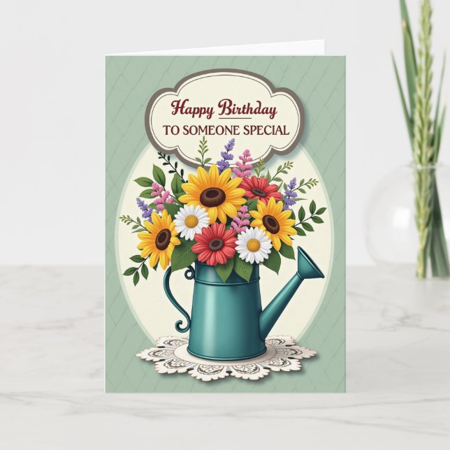 Sweet Birthday Bouquet Image Card (Front)