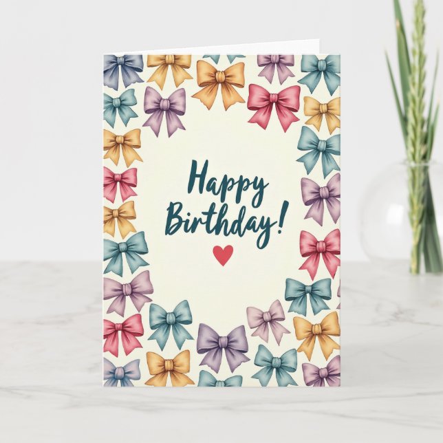 Sweet Birthday Bows Card (Front)
