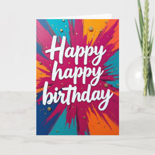 Sweet Birthday Brushstrokes Card