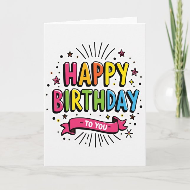Sweet Birthday Bubbles Card (Front)