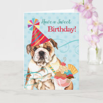 Sweet Birthday Bulldog Card