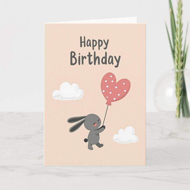Sweet Birthday Bunny Card (Front)