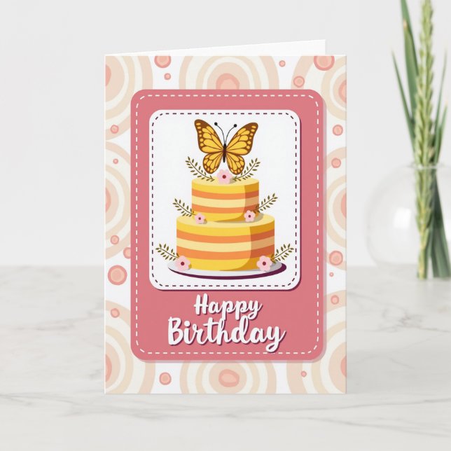 Sweet Birthday Cake Card (Front)