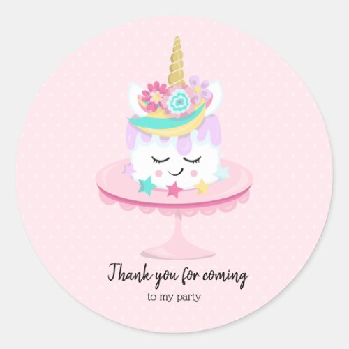 Sweet birthday cake _ choose background color classic round sticker