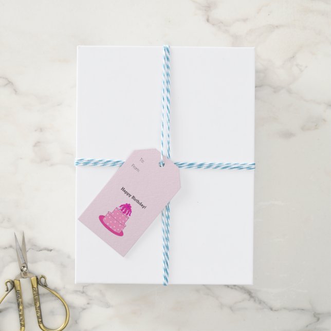 Sweet Birthday Cake Gift Tags (With Twine)