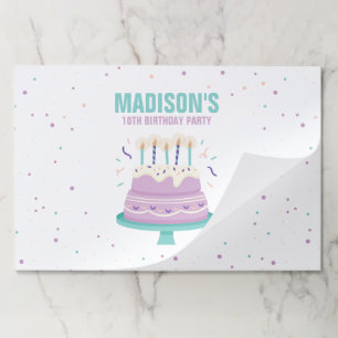 Sweet Birthday Cake Kids Birthday Party Paper Pad