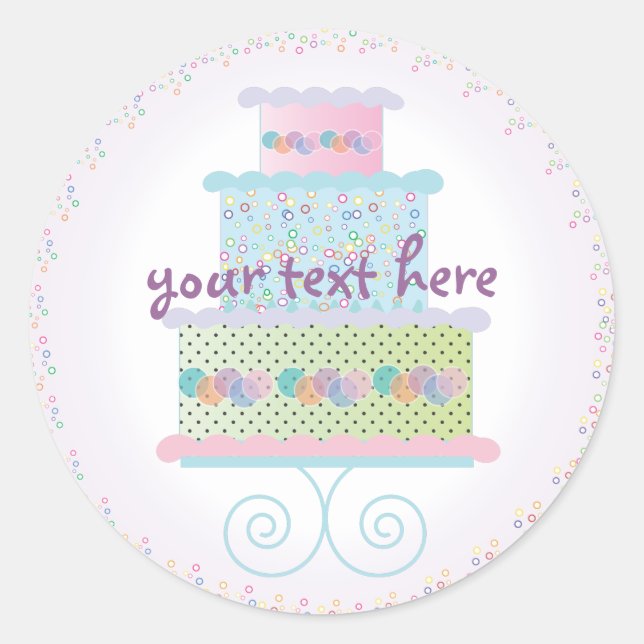 Sweet Birthday Cake Sticker (Front)
