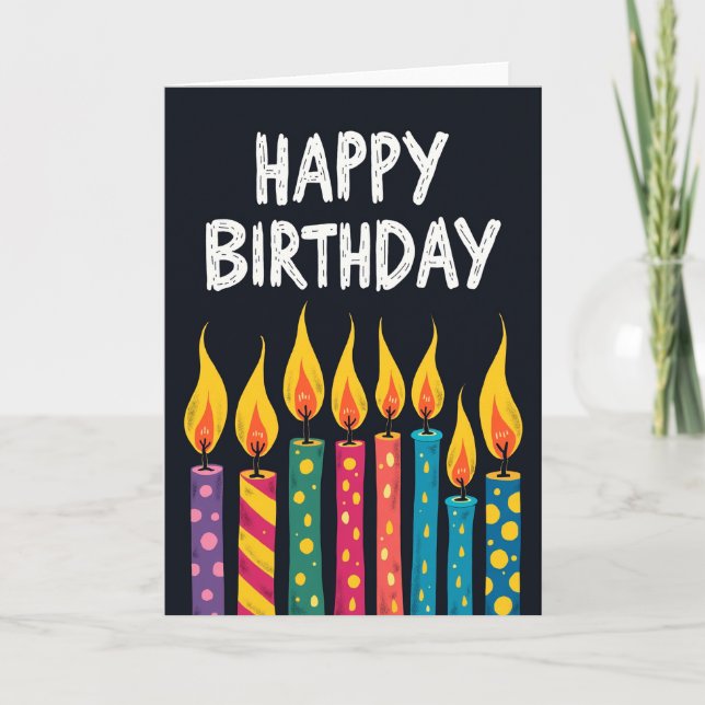 Sweet Birthday Candlelight Card (Front)